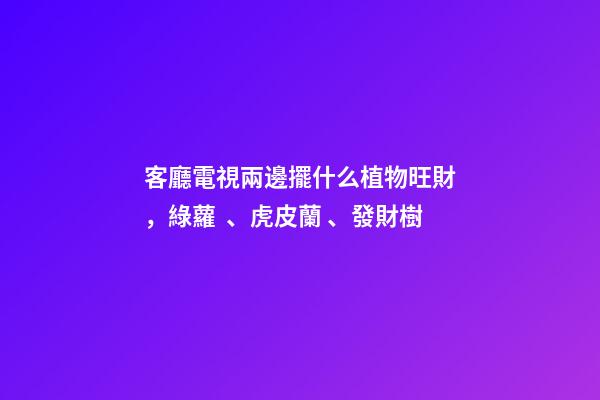 客廳電視兩邊擺什么植物旺財，綠蘿、虎皮蘭、發財樹
